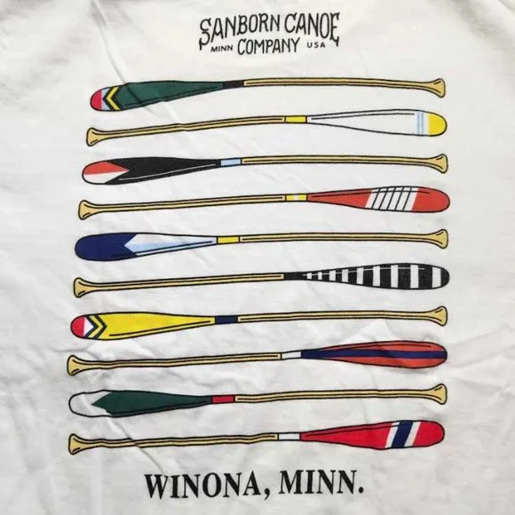 New mens  XL J Crew x Sanborn Canoe Company x Merrimack paddle t-shirt USA made - Picture 3 of 11